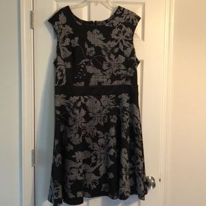 black and white dress